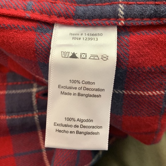 Jacks MFG. Heritage Flannel in red blue plaids L - Picture 5 of 6